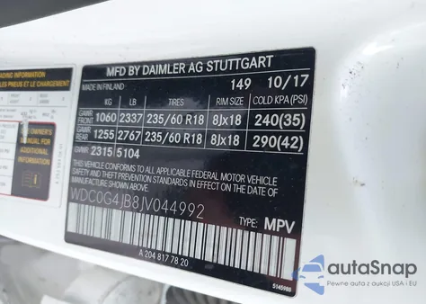 2018 Mercedes-Benz Glc 300 from USA, damaged, VIN WDC0G4JB8JV044992